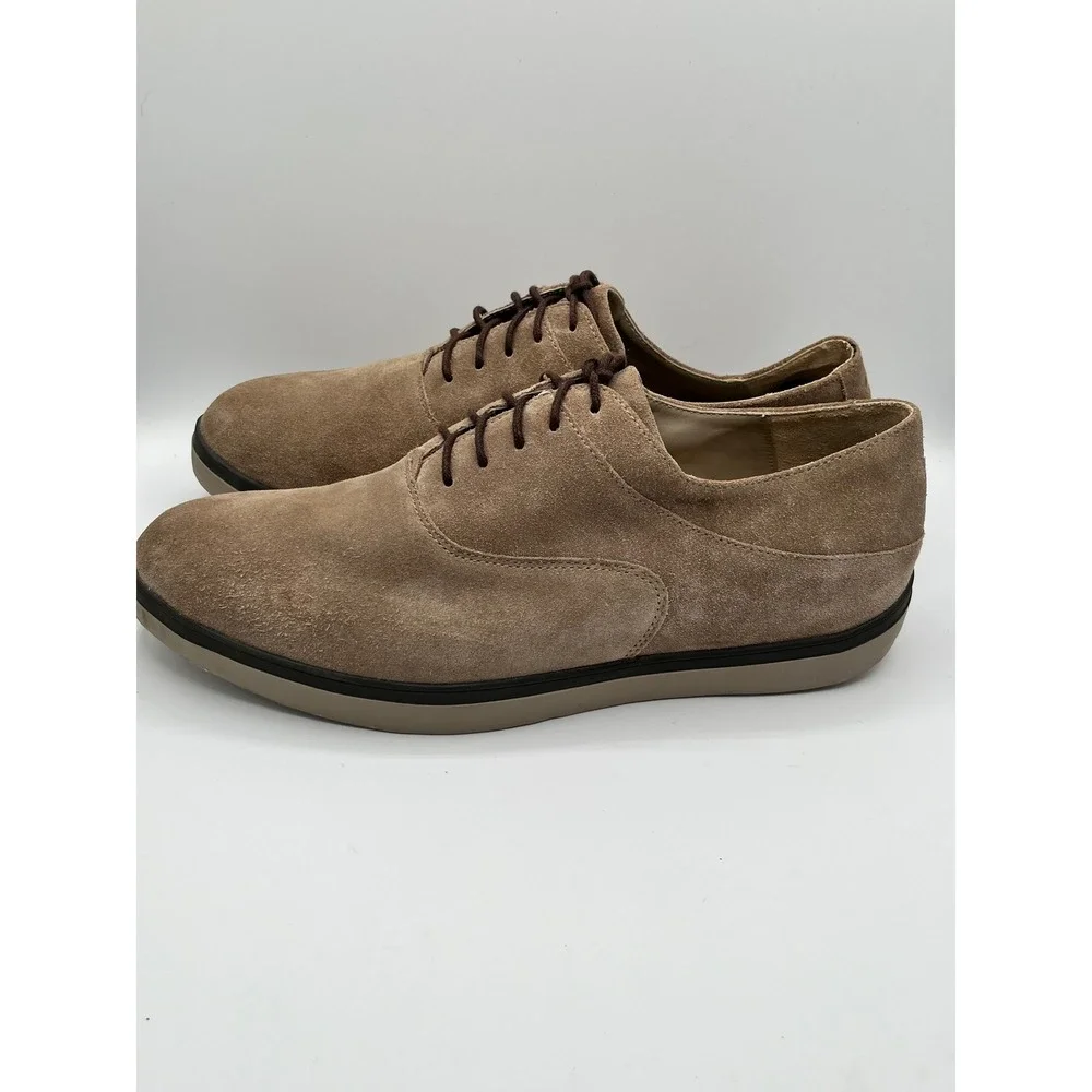 FitFlop Lewis Suede Oxfords Men Sz 11 Pebble Tan Microwobbleboard Shoes
